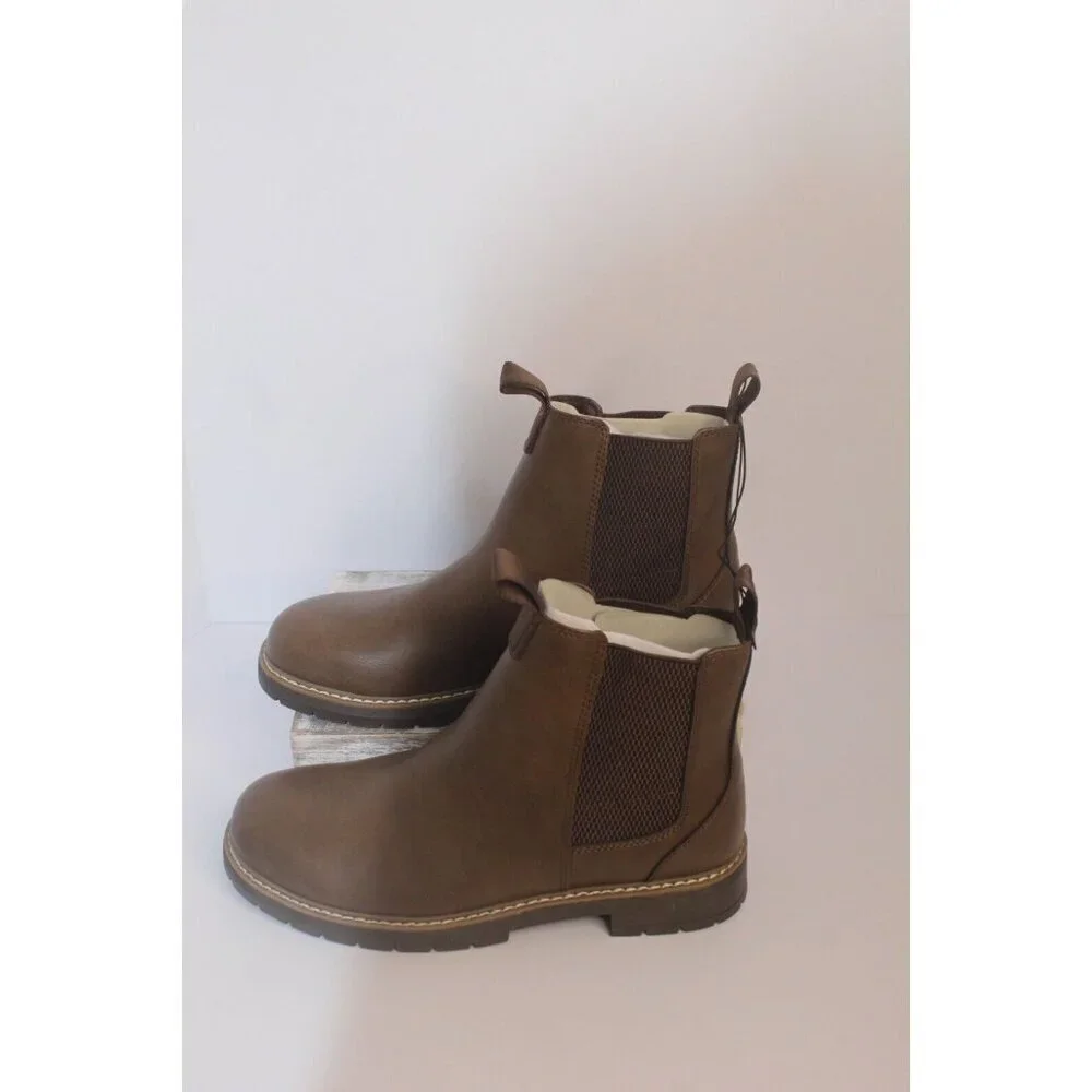Portland Chukka Faux Leather‎ Casual Pull On Boots Men's Size 11 Preppy NWOT